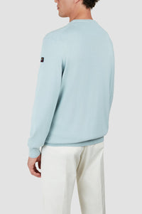 Round-neck jumper - Aquatic blue