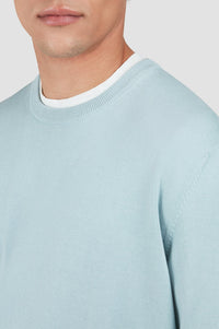Round-neck jumper - Aquatic blue