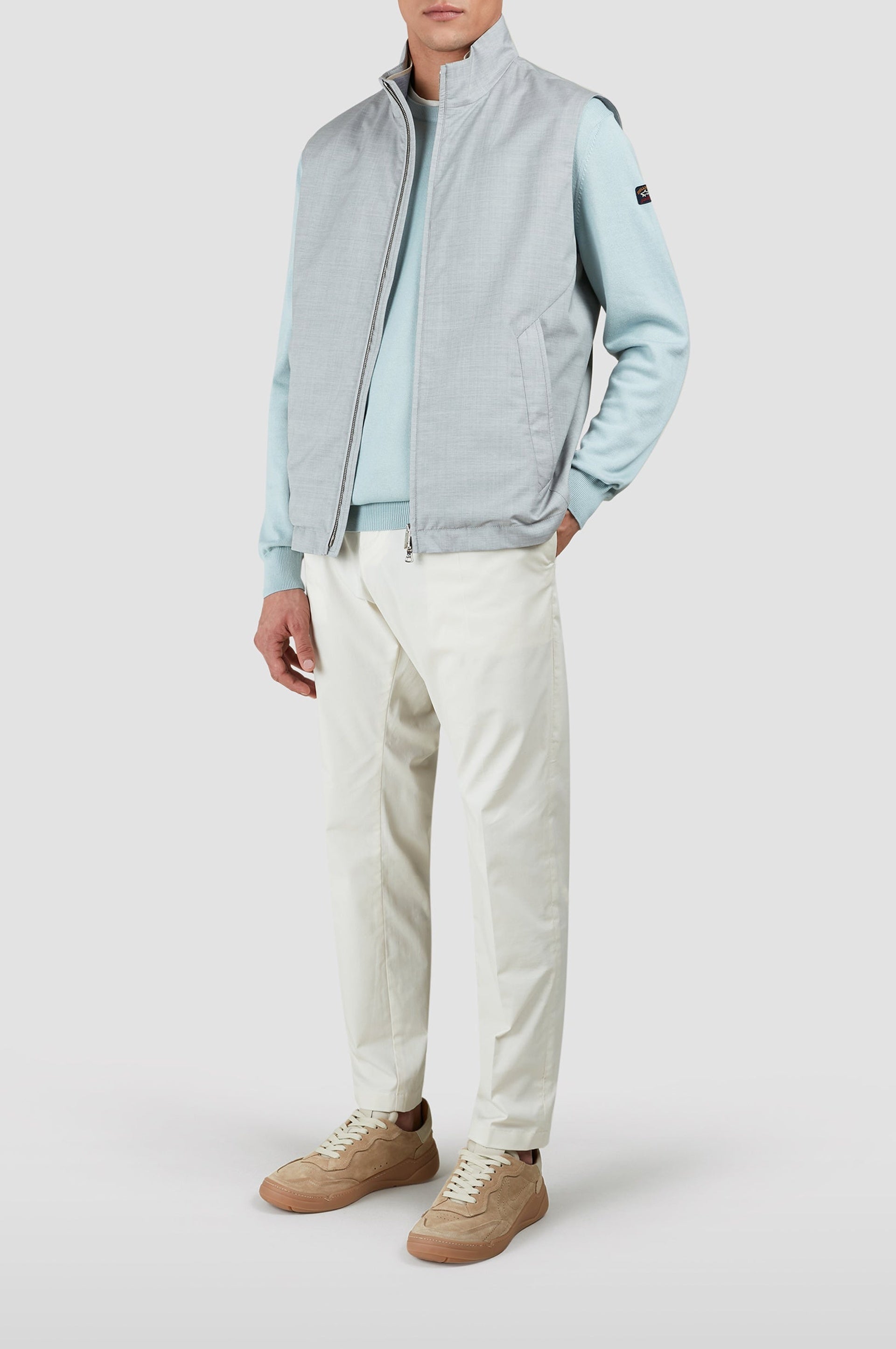 Round-neck jumper - Aquatic blue
