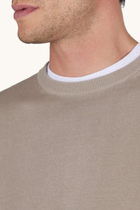 Round-neck jumper - Beige