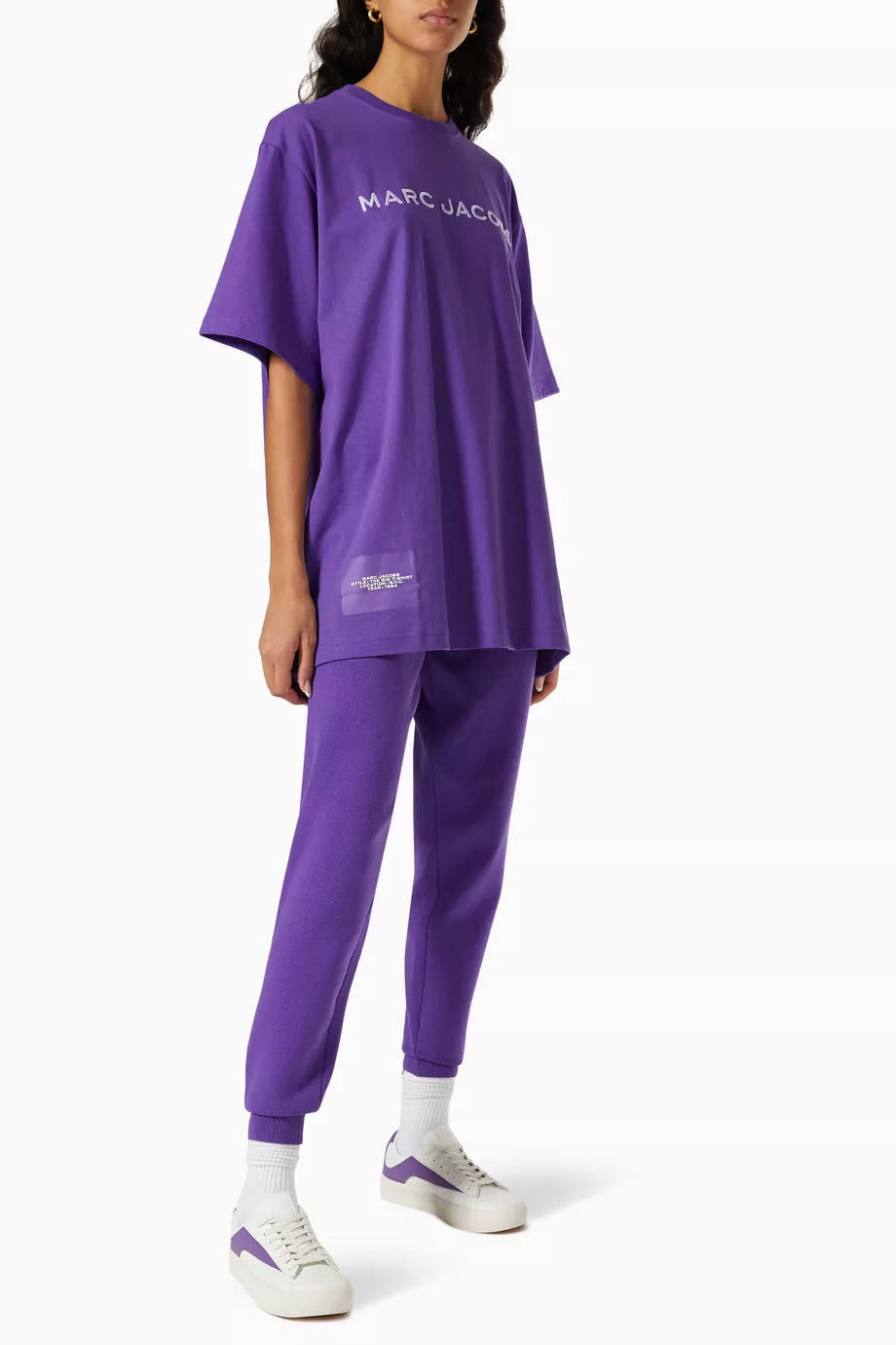 Sweatpants with mesh logo - Purple Potion