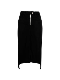 2pcs RELIQUAT 150€ / Jupe longue strap en denim - Black