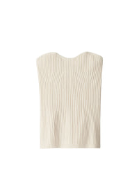 Bustier en cachemire - Blanc