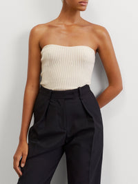 Bustier en cachemire - Blanc
