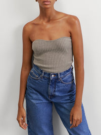 Bustier en cachemire - Gris