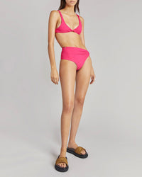 Bas de bikini en lycra - Fuchsia