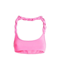 Haut de bikini en lycra mat - Hot Pink