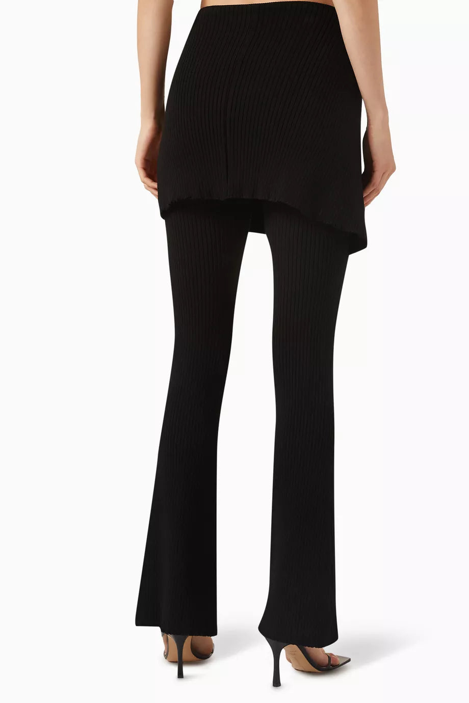SHORT OVER SKIRT RIB KNIT