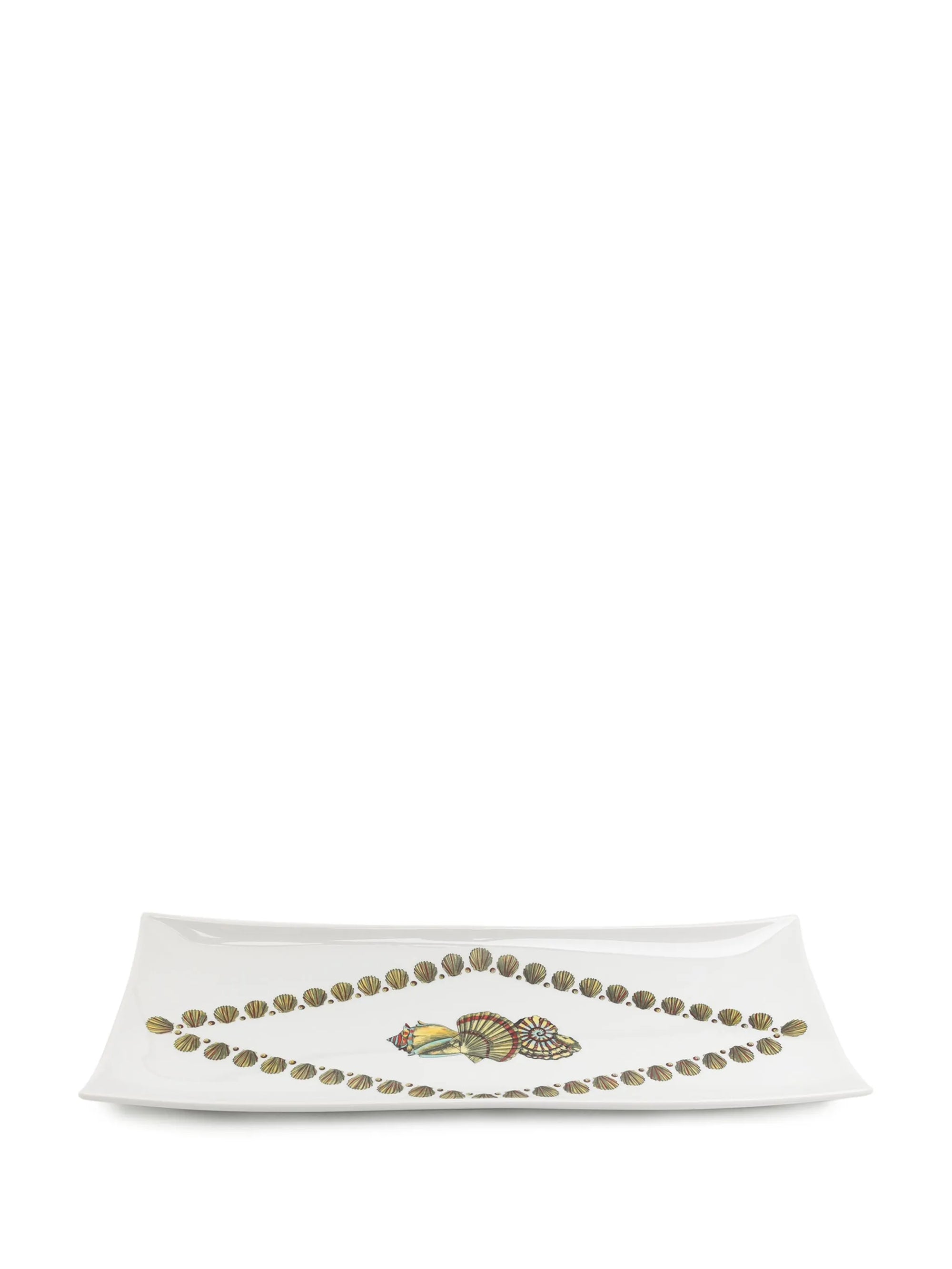Plateau Giro di Conchiglie en porcelaine - Multico & Noir & Blanc