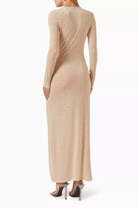 Second-skin-effect maxi dress - Nude