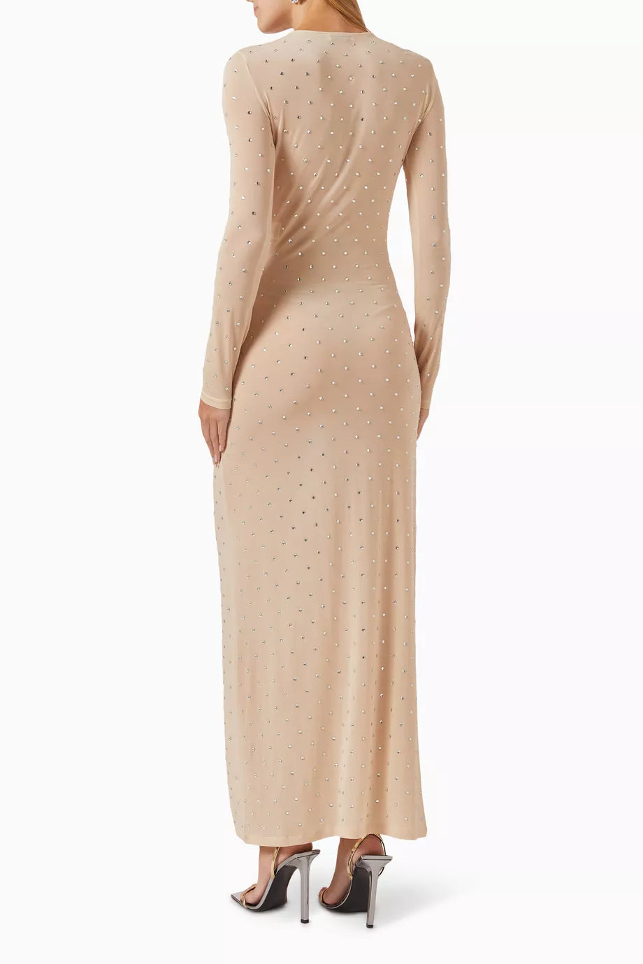 Second-skin-effect maxi dress - Nude