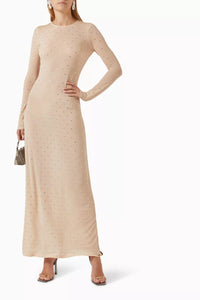 Second-skin-effect maxi dress - Nude