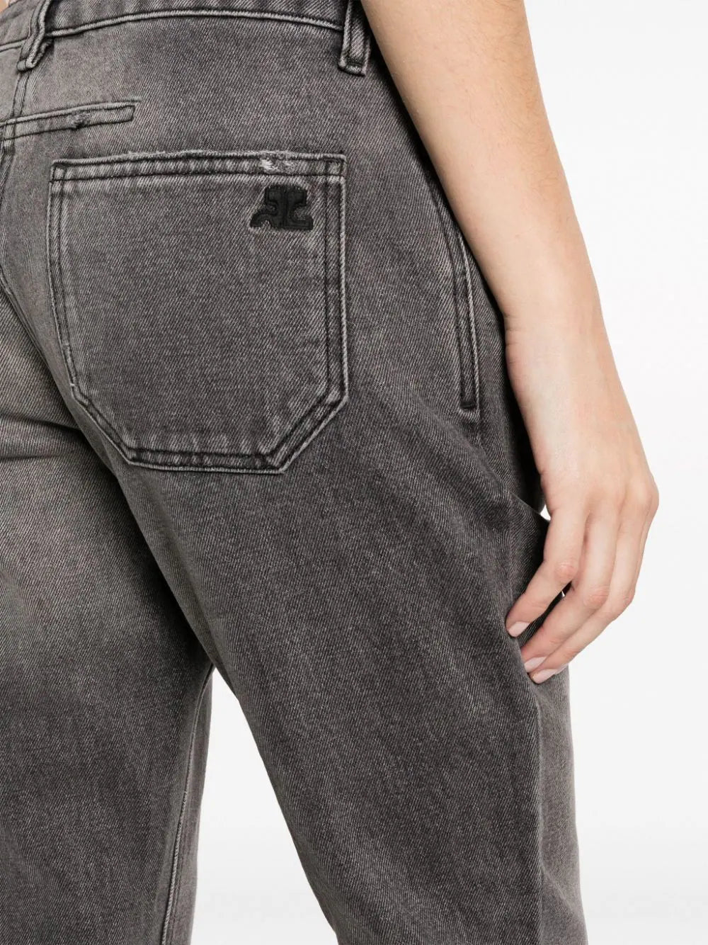 PANTALON BOOTCUT ZIPPÉ EN DENIM