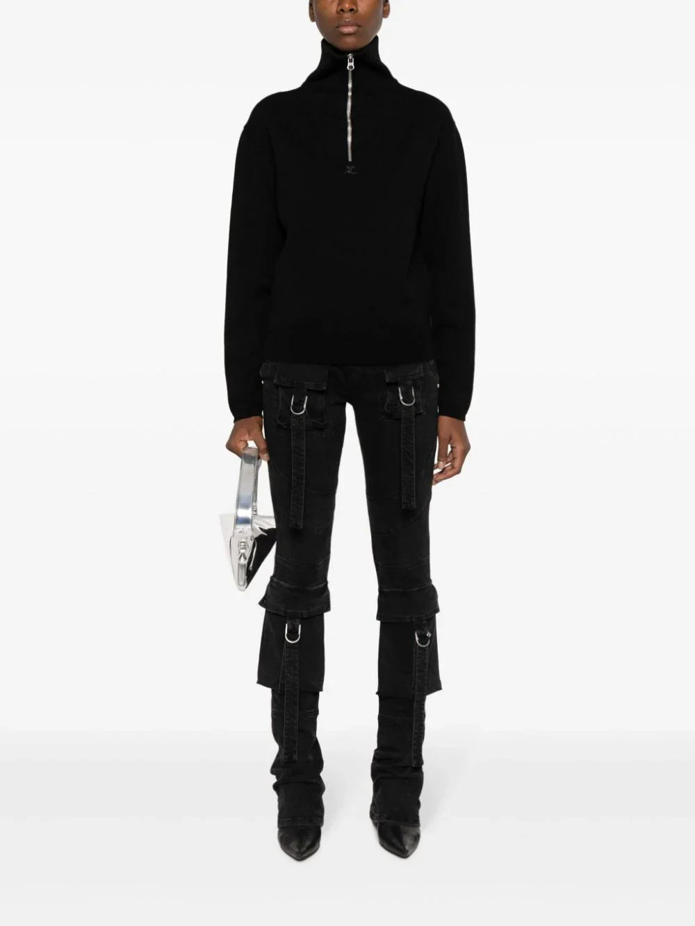 10pcs RELIQUAT 250€ / Pull trucker en laine - Black