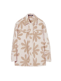 PRINT BEIGE LE MANTEAU MONTAGNE