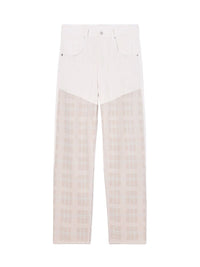 Pantalon De-Nimes Meunier en denim - Beige Squares