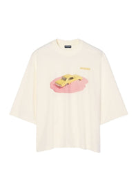 PRINT WHITE LE TSHIRT VOITURE