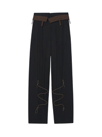 Pantalon Asao à détails - Black