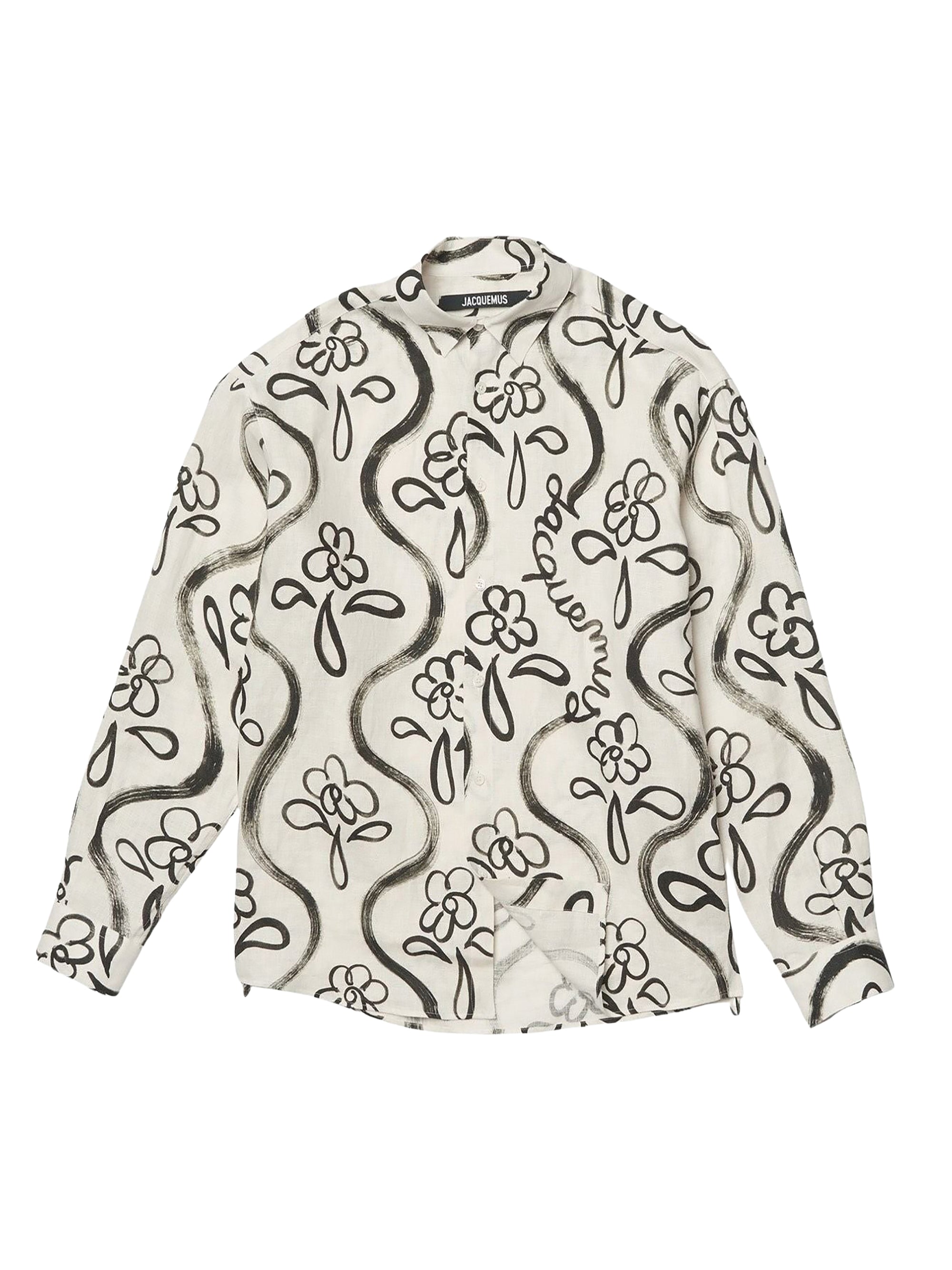 Chemise Simon imprimée - Black Flowers
