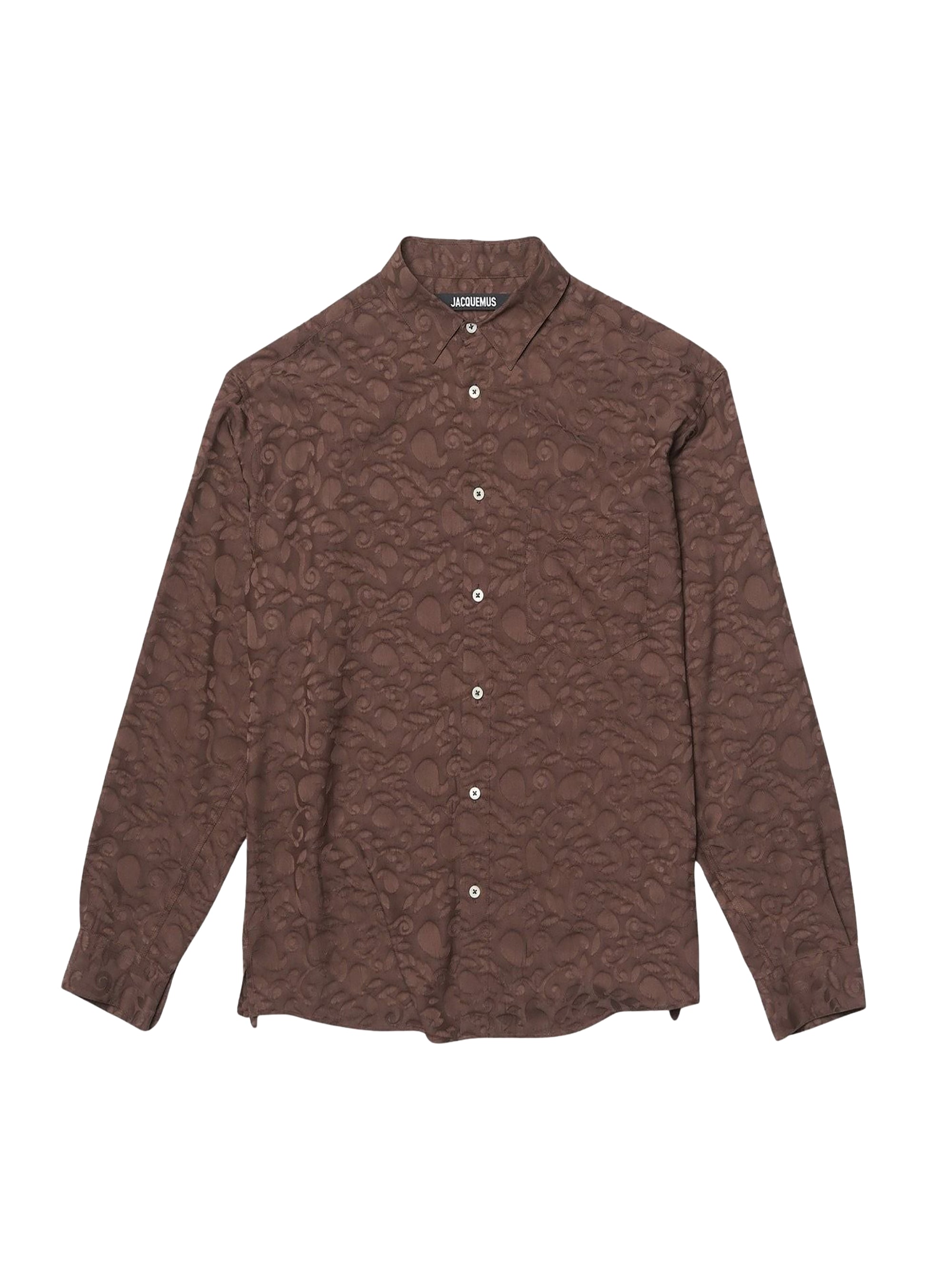 Chemise Simon à motifs - Brown Leaves