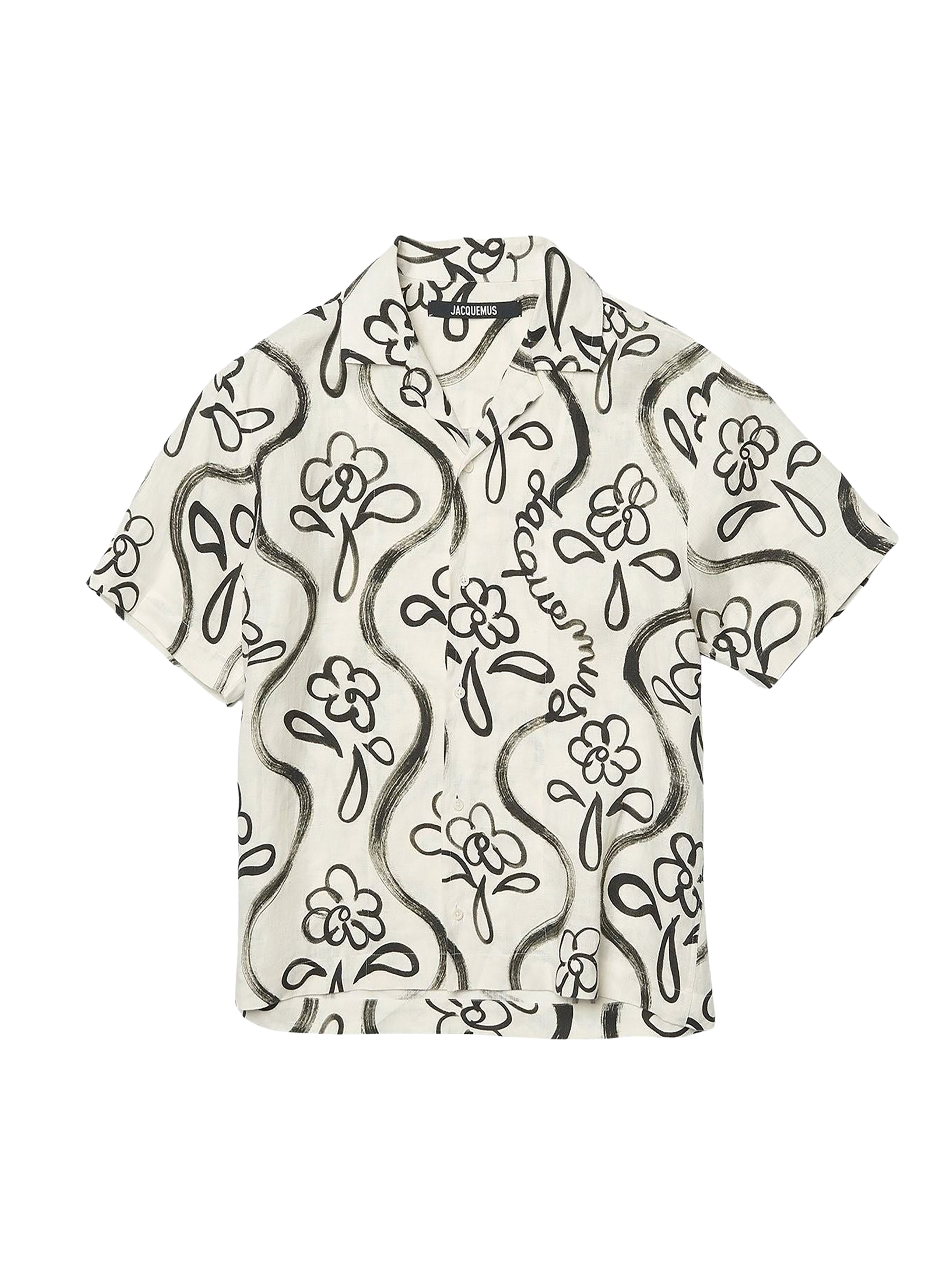 Chemise Jean imprimée - Black Flowers
