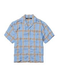 Chemise Jean droite en laine mélangée - Blue & Beige Checks