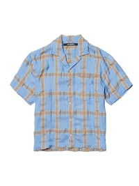 Chemise Jean droite en laine mélangée - Blue & Beige Checks