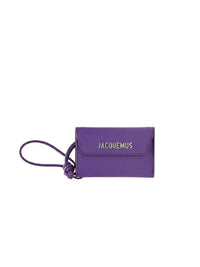 Porte-cartes à logo en cuir - Purple