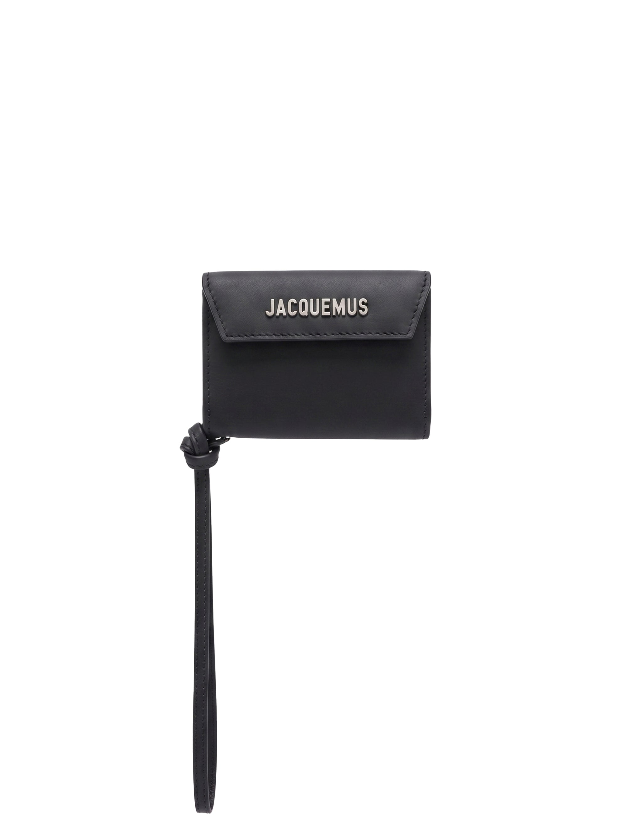 Porte-cartes à logo en cuir - Black