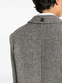7pcs RELIQUAT 690€ / Manteau strap en laine caviar - Black & White