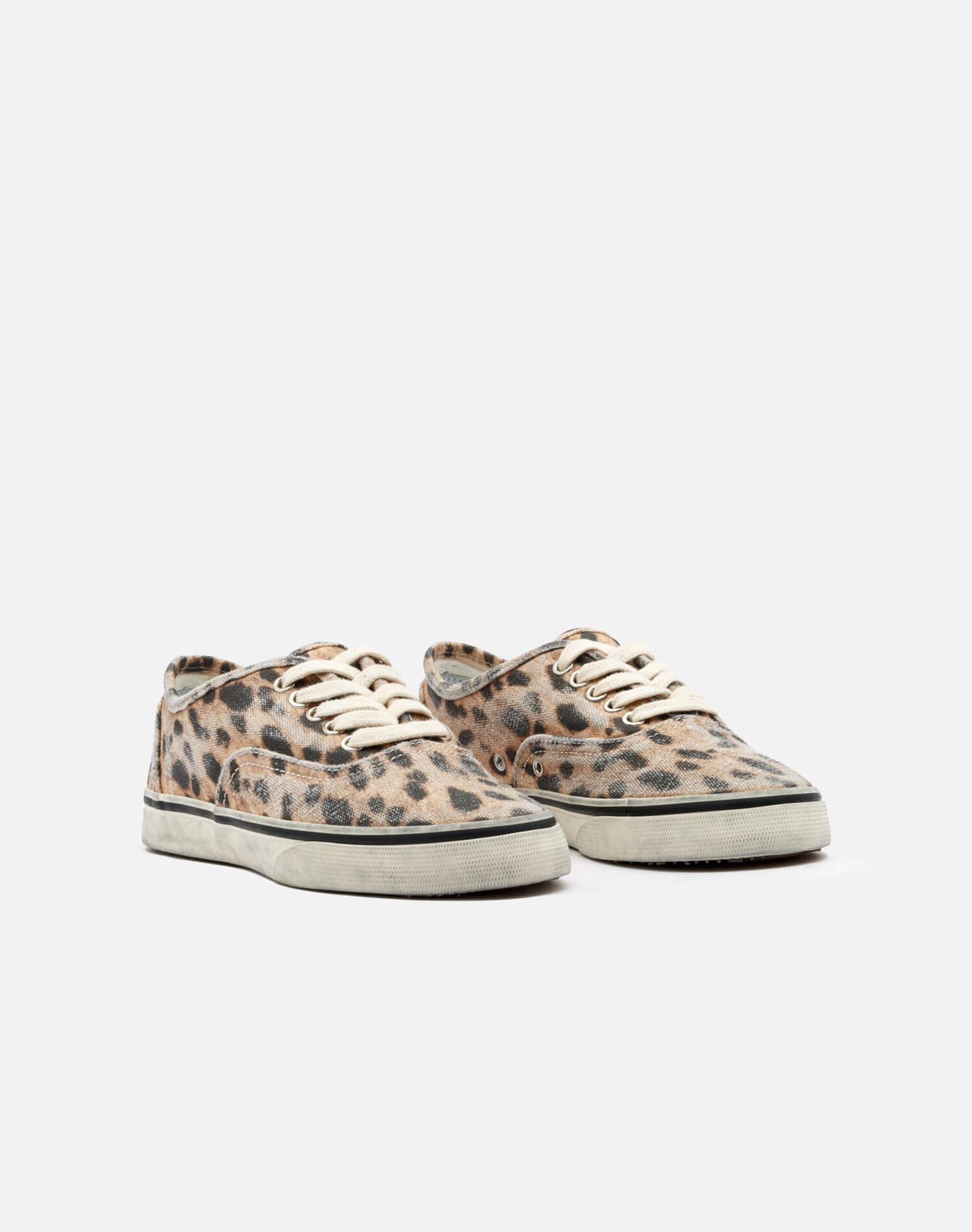 Low Top Skate 70's Sneakers - Faded Leopard Print