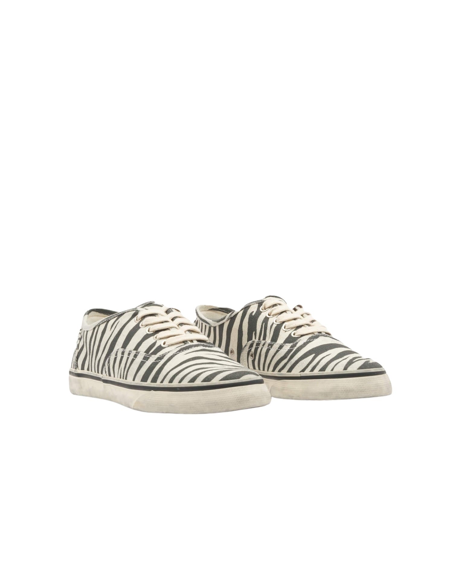 Low Top Skate 70's Sneakers - Faded Zebra Print