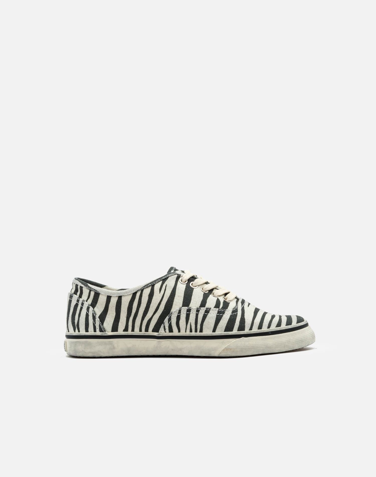 Low Top Skate 70's Sneakers - Faded Zebra Print