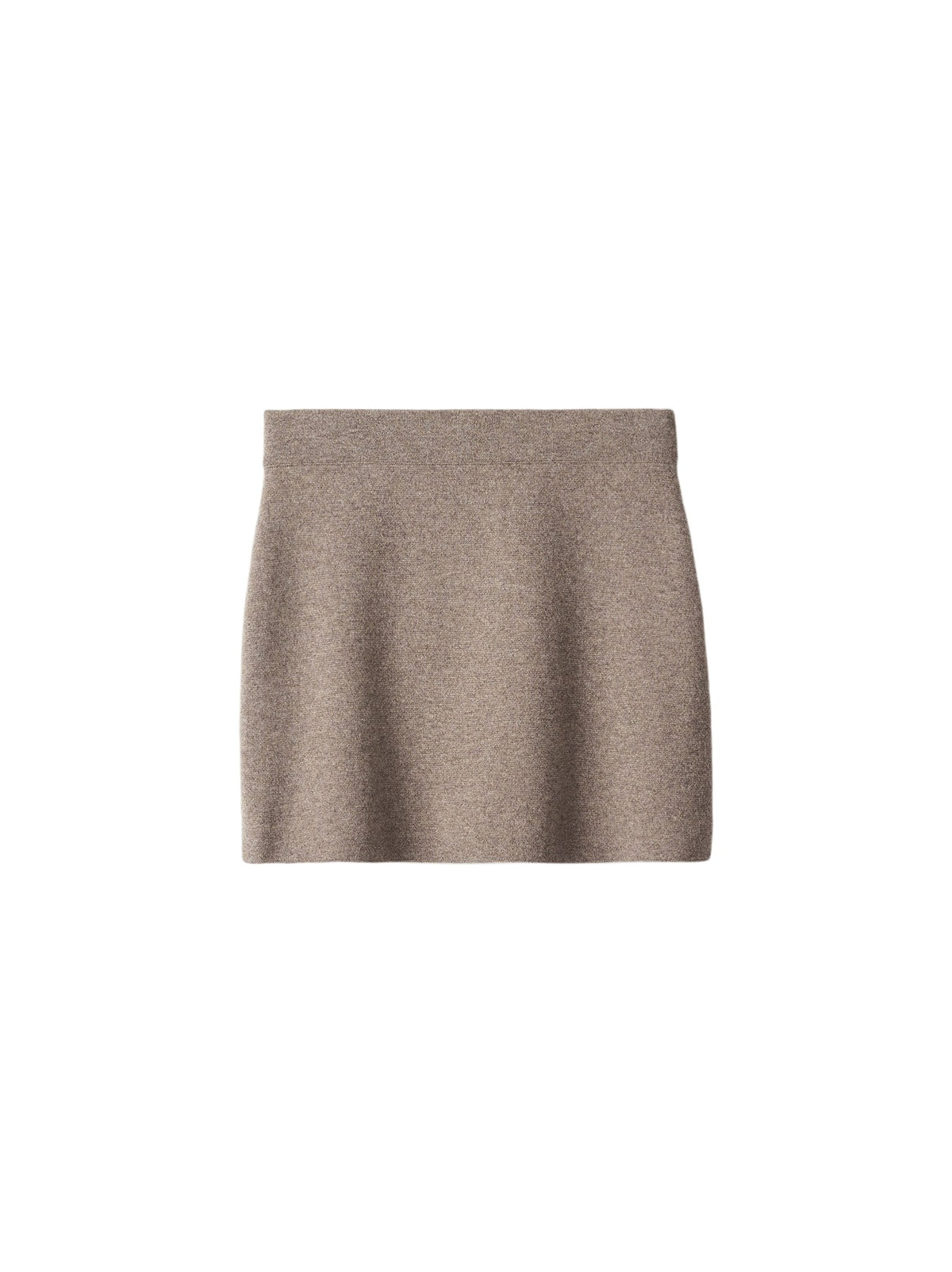 Jupe maille double en cachemire - Beige