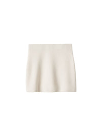 Jupe maille double en cachemire - Blanc