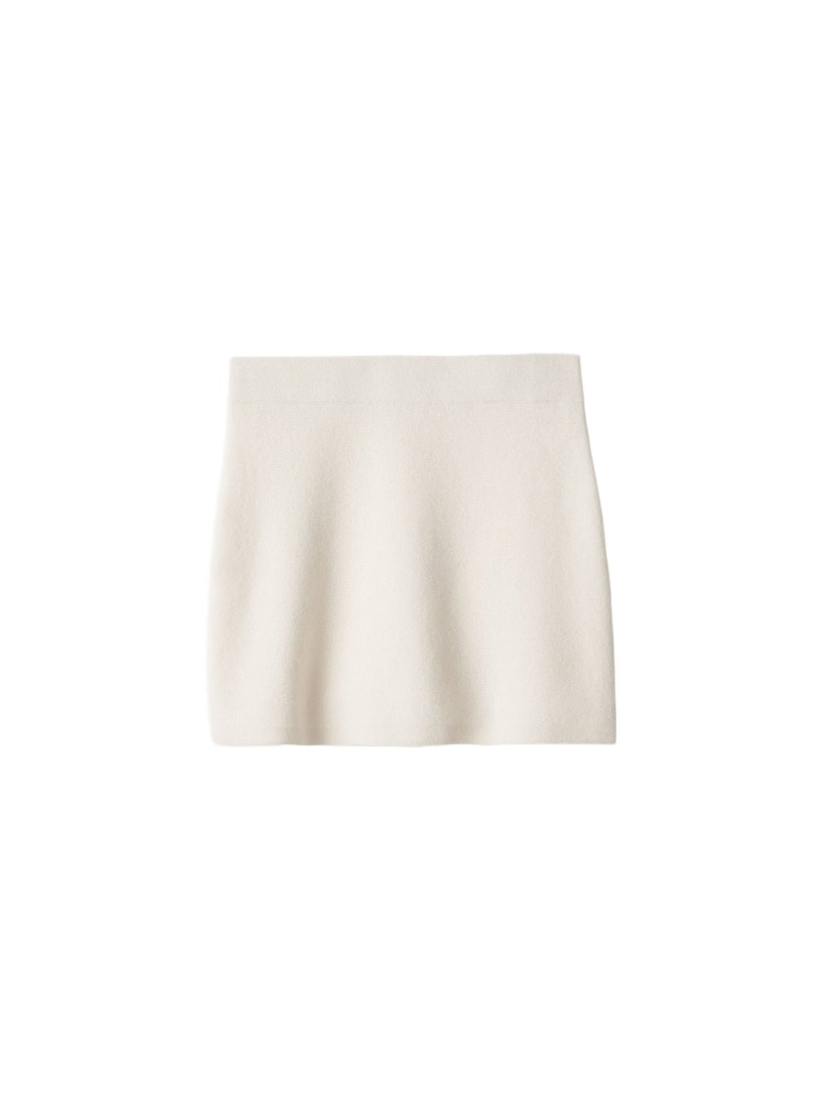 Jupe maille double en cachemire - Blanc