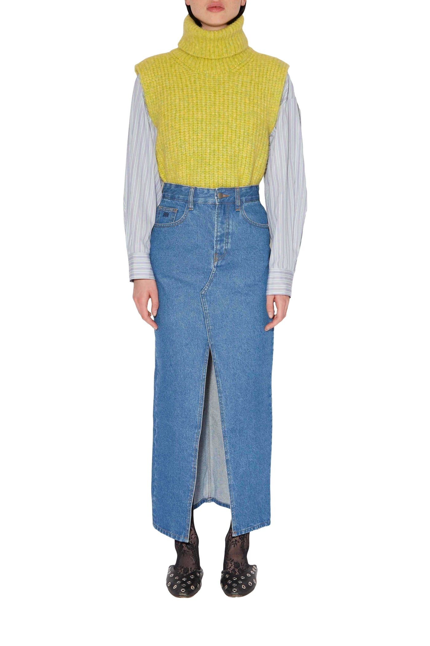 Liam skirt in denim - Blue