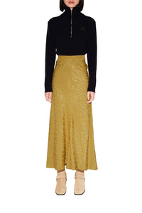 Jupe Elton en jacquard - Olive