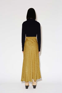 Jupe Elton en jacquard - Olive