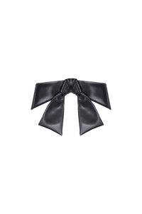 Collier nœud en similicuir - Black