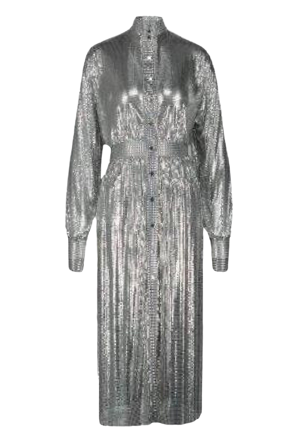 Robe manches longues scintillante - Silver