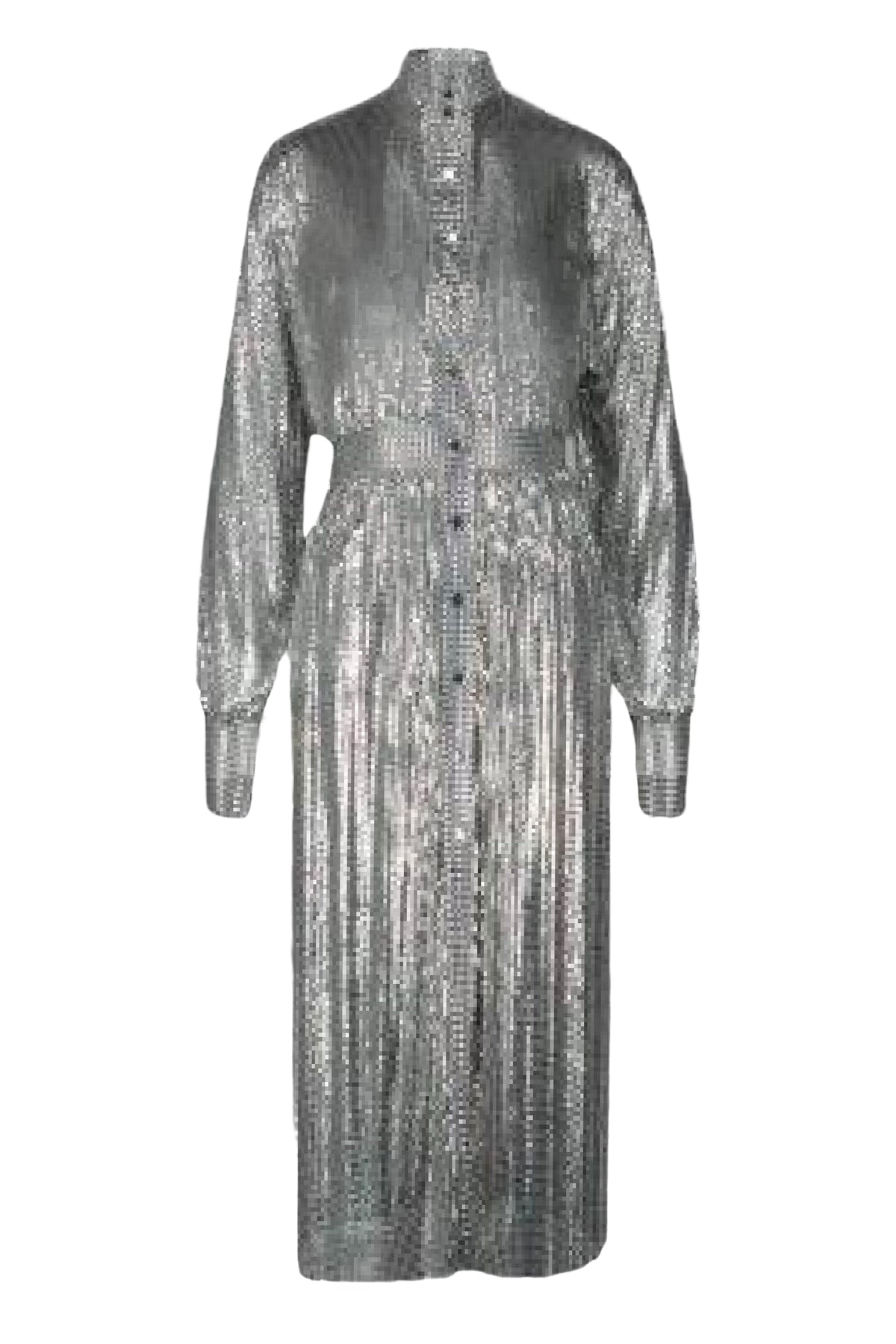 Robe manches longues scintillante - Silver