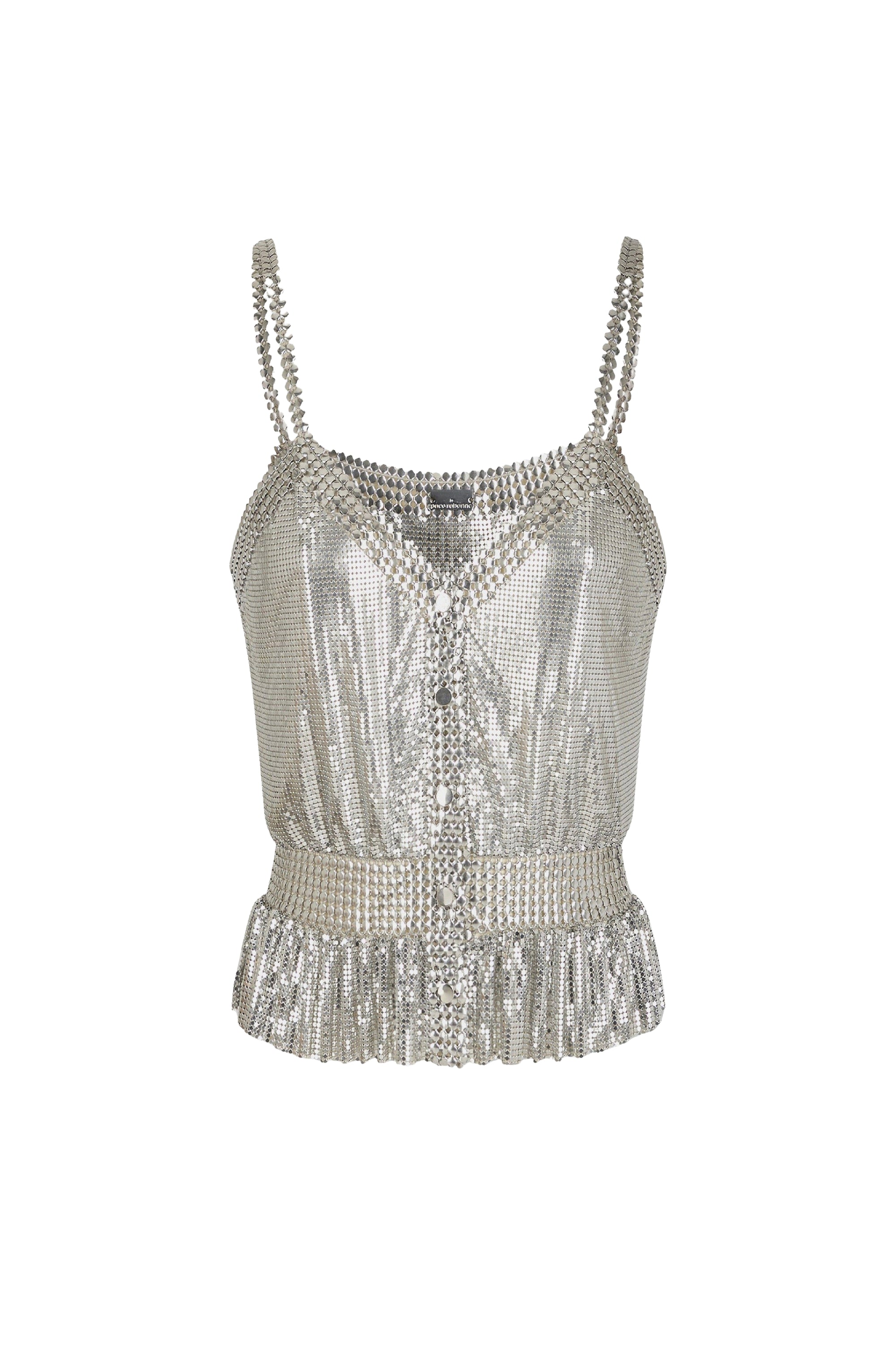 Chainmail strapless top - Silver
