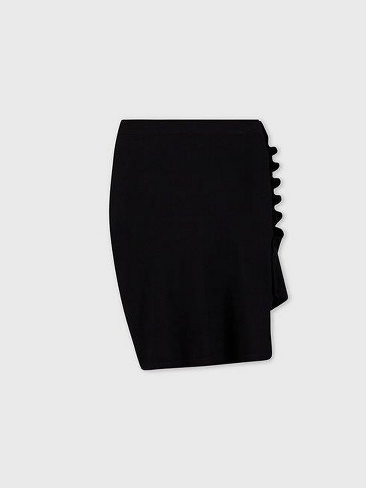 Jupe courte plissée asymétrique - Black