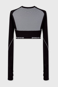 Crop top Bodyline à manches longues - Black & White