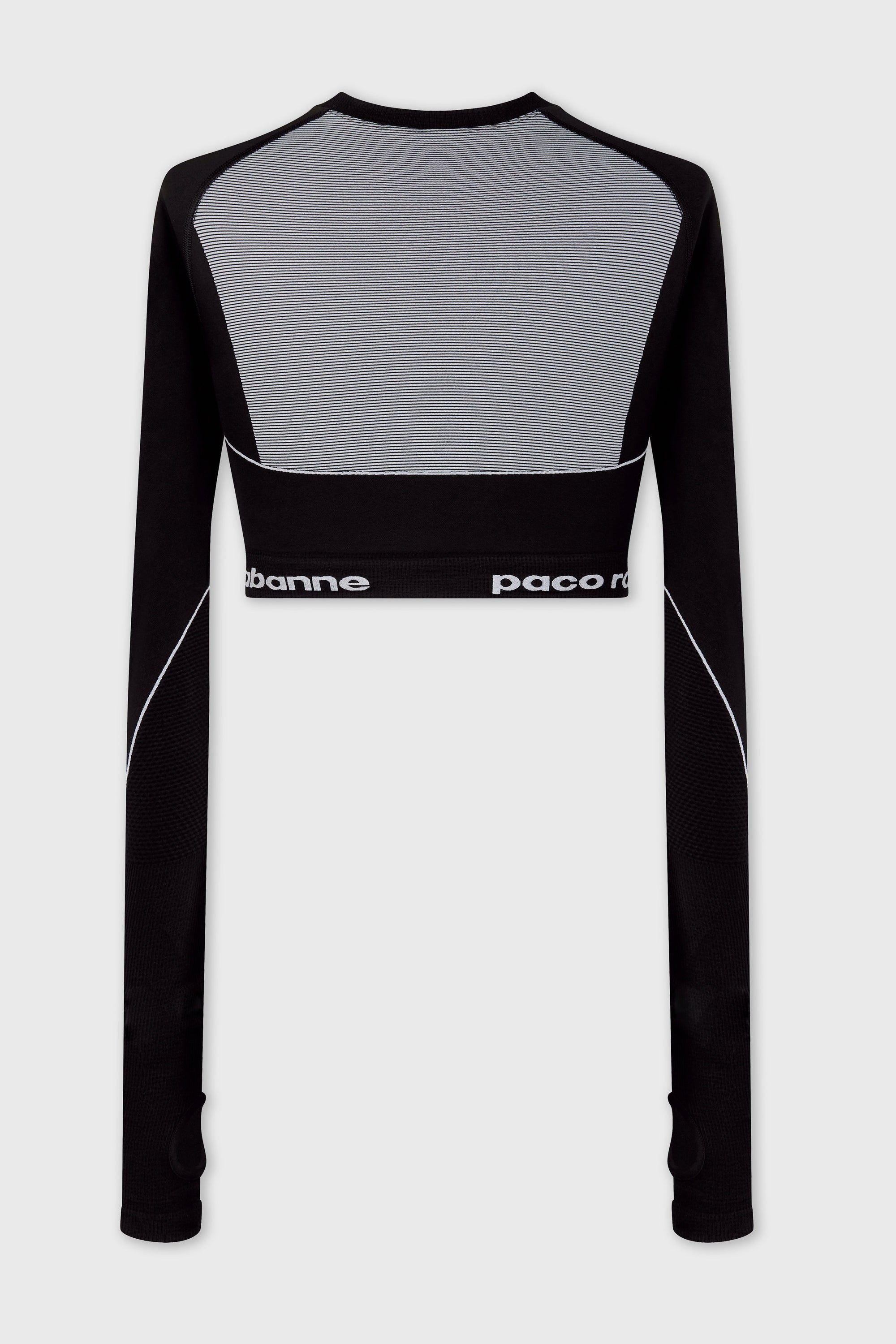 Crop top Bodyline à manches longues - Black & White