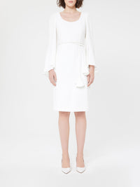 Mid-length belted dress - Off-white