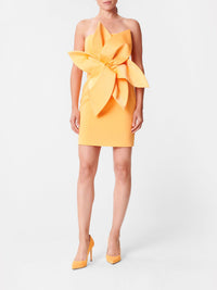 Short dress with a bow - Curcuma