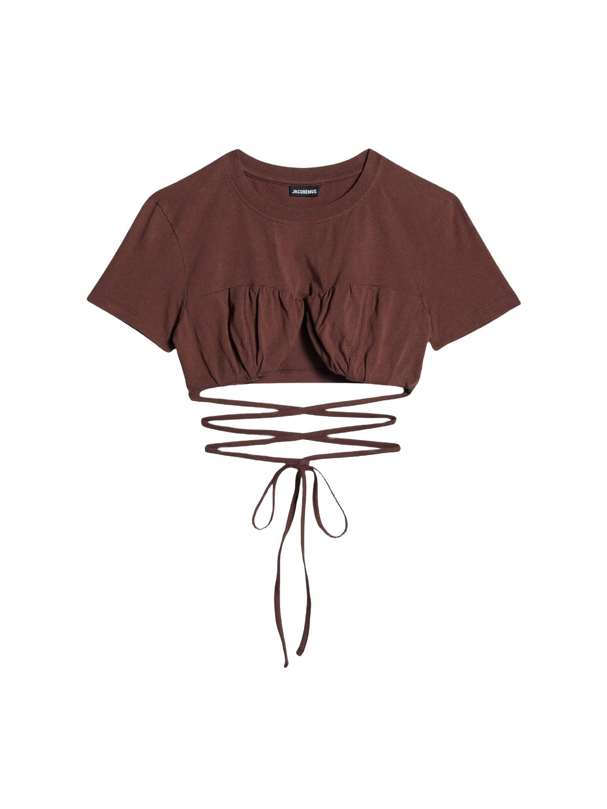 55€ / 1 sold //27 QTY / ST4%   T-shirt court Baci à lacets - Brown