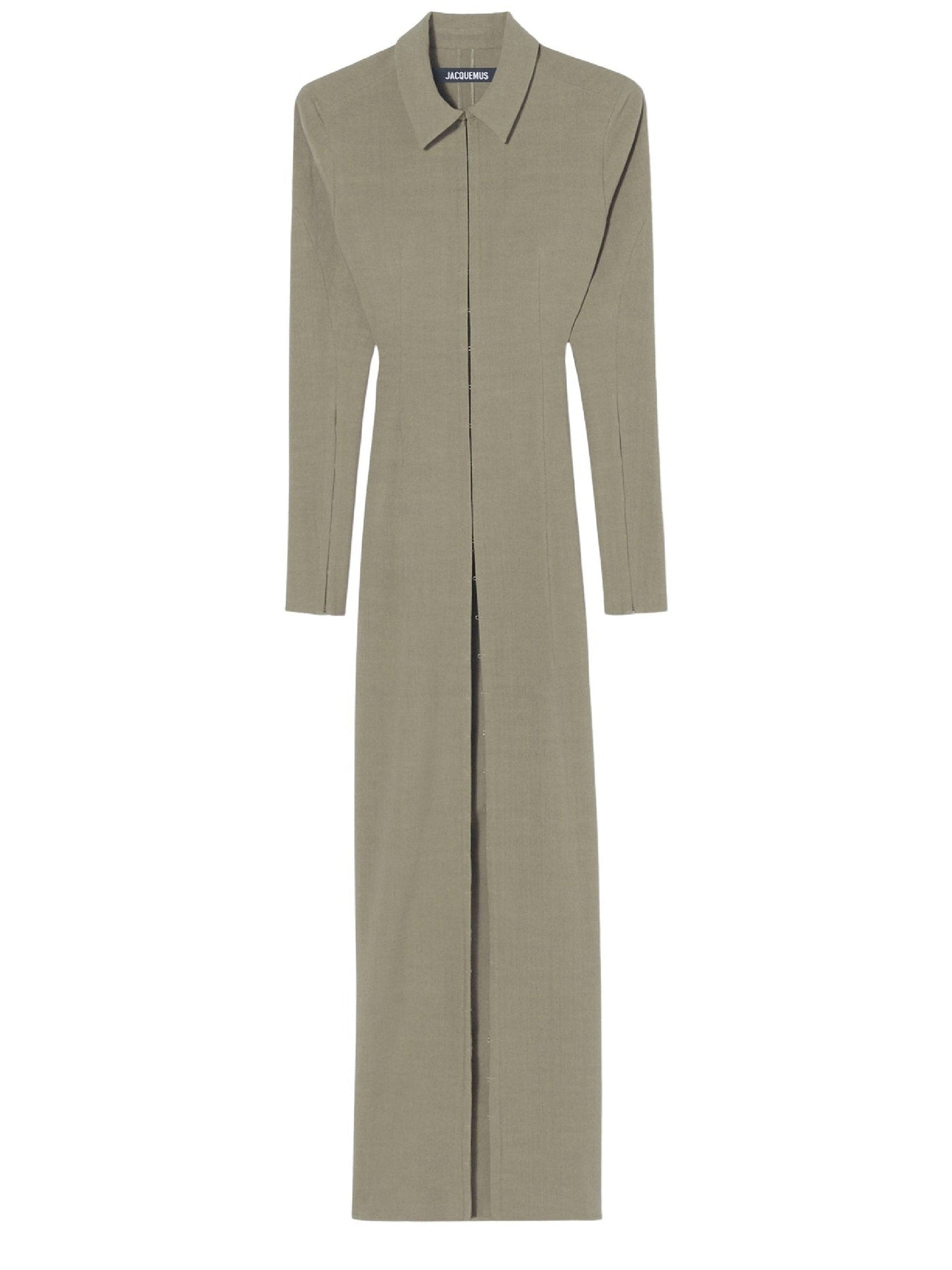Robe longue Obiou à col chemise - Khaki